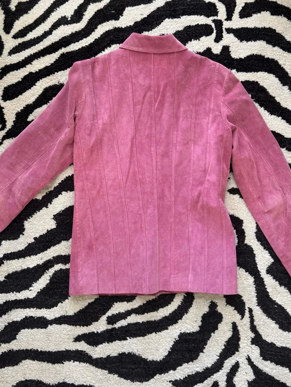 Margaret Godfrey 100% Pink Leather Suede Jacket